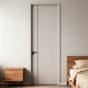Porte en bois massif moderne de <span class=keywords><strong>l</strong></span>'usine du fabricant, peinture <span class=keywords><strong>écologique</strong></span> sans insecticide, résistante à <span class=keywords><strong>l</strong></span>'humidité, anti-insectes pour les chambres à coucher, les hôtels, les hôpitaux - Product Image 2