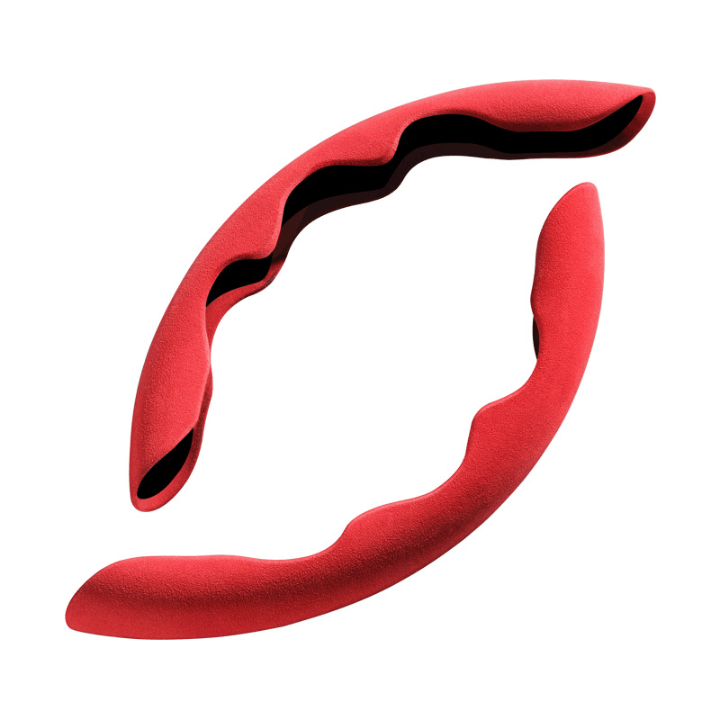 Зимний замшевый нескользящий плюшевый чехол для карт, всесезонный Универсальный женский чехол на руль автомобиля