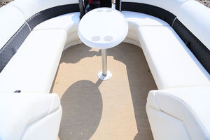 Kinocean-Pontón de fibra de vidrio de lujo de 27 pies, <span class=keywords><strong>barco</strong></span> de <span class=keywords><strong>8m</strong></span> de longitud con tumbona trasera para turismo, crucero, pesca, motor fueraborda opcional - Product Image 5