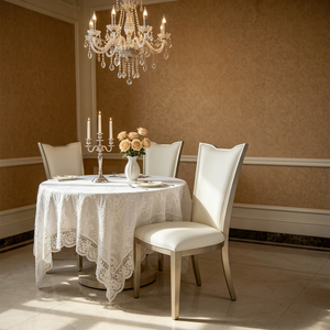 Luxury Cream Leather Dining Chair, High-Back Upholstered Side Chair with Champagne Gold Legs - Product Image 1