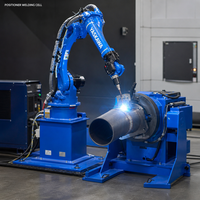 Station de soudage robotisée 6 axes YASKAWA AR1440, positionneur clé en main pour soudage à l'arc de tuyaux, contrôleur YRC1000, servo-électrique