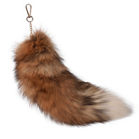 Pendentif en fourrure de renard bleu argenté surdimensionné accessoires en fourrure véritable pour sac et porte-clés de voiture pour femmes accessoires de déguisement