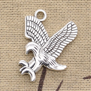 Dijes halcón águila <span class=keywords><strong>caza</strong></span> 29x24mm colgantes de Color plata tibetana joyería antigua fabricación DIY artesanía hecha a mano - Product Image 4