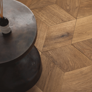 Plancher en parquet vintage multicouche en bois dur composite en placage de bois de chêne massif de style américain en forme de diamant 300*300 pour usage domestique - Product Image 4