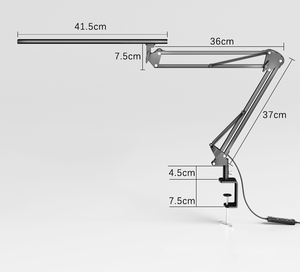 Đèn Bàn Kim Loại Màu Đen 12W với chức năng hẹn giờ/Bộ nhớ Thiết kế gấp hiện đại cho sinh viên đọc AC Power 5V Đầu vào - Product Image 6