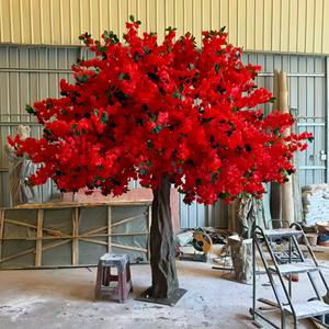 Arbre de cerisier artificiel de haute qualité, grand, décoratif, en plastique, fleurs de cerisier blanches, cerisier haut de gamme - Product Image 4