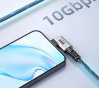 Câble USB C vers USB C 3.2 Gen 2 3,3 pieds 4K 10 Gbps 100W PD Charge Rapide Cuivre Pur Compatible Ordinateur & Imprimante Tressé en Nylon