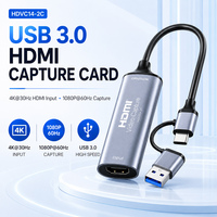 Carte de capture HDMI USB 3.0 1080P 60Hz, captureur vidéo 4K30Hz pour diffusion en direct, enregistrement, jeux