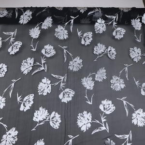 Nueva Tela de Seda Opal de Alta Calidad con Estampado Floral, Popular y de Gran Venta, para Vestidos y Ropa de Mujer para las Fiestas - Product Image 3