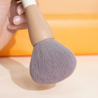 Ensemble de 11 pinceaux de maquillage crémeux, extra-grands, à poils doux, pour poudre, blush, maquillage des yeux, manche en bois, complet