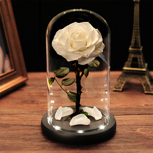 INUNION Nueva Rosa Preservada de Larga Duración, Fresca para Siempre, Tacto Real, Rosa Eterna en Cúpula de Cristal, Regalo para el <span class=keywords><strong>D</strong></span>ía de San Valentín - Product Image 5
