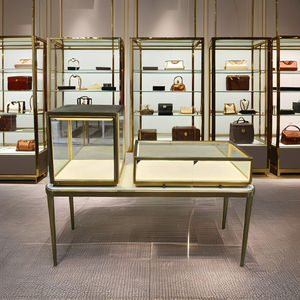 2024ハイエンドのカスタマイズされたステンレス鋼とガラスのジュエリーディスプレイコンビネーションキャビネット店舗用商業用家具 - Product Image 2