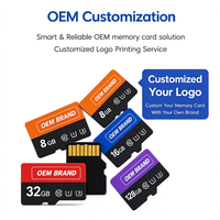 Carte mémoire flash Mini SD en plastique avec logo personnalisé, classe 10 U1 U3, 256 Go/128 Go/64 Go pour smartphone, MP3, appareil photo, GPS, DVR
