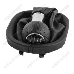 Pareo - Funda de cuero para palanca de cambios de coche, 5 velocidades, color negro con letras blancas, para Volkswagen Caddy Audi R32 - Product Image 2