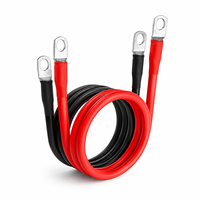 Cable de Carga de Batería Industrial XPB 5AWG de PVC con Terminales de Anillo de 16 mm, Cable de Cobre con Revestimiento de Silicona para Conexión de Alimentación de Audio para Automóviles