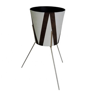 Elegant Gold & Black Indoor Planters Stylish Round Flower Pots Powder Coated Finish for Living Room Bedroom <b>Hallway</b> & Garden - Product Image 4