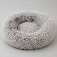 YAOYUE Nid rond en peluche longue pour animaux de compagnie, lit pour chien et chat, coussin doux, chaud et confortable, 40-100 cm