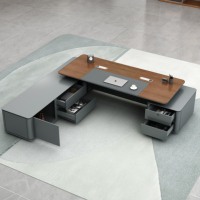 Escritorio Ejecutivo Serie Nake 2400x2000x760 NK-8008 Muebles de Oficina Modernos OEM/ODM, tamaño, color y logotipo personalizables