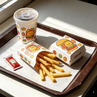 Boîtes en carton jetables écologiques biodégradables imperméables de qualité alimentaire sûres et pliables pour les collations à emporter, le cinéma et la maternelle