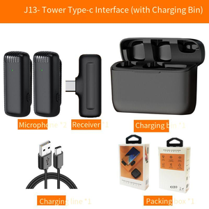 J13 không dây Lavalier Microphone không dây Lavalier Microphone âm thanh <span class=keywords><strong>video</strong></span> ghi âm mini Mic cho <span class=keywords><strong>iPhone</strong></span>/iPad Type-C <span class=keywords><strong>Android</strong></span> - Product Image 2