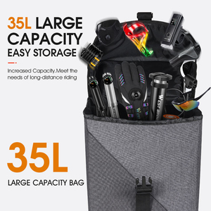 Sacoche de Selle Double Arrière WEST BIKING 35L pour VTT et Vélo de Route, Grande Capacité, en PVC, pour Cyclisme en Extérieur - Product Image 2