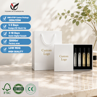Boîte d'échantillons de parfum personnalisée en gros, emballage cadeau en papier avec insert pour ensemble de sacs cadeaux en papier pour parfums