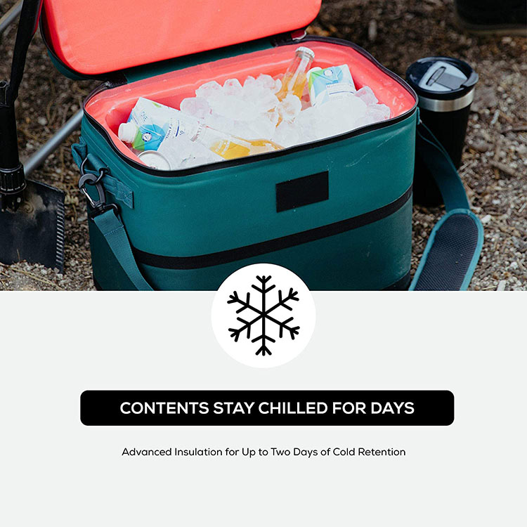 Portable Insulated Soft Sided Leakproof Cooler Bag With Shoulder Strap
