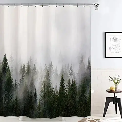 Forest shower curtain Amazon