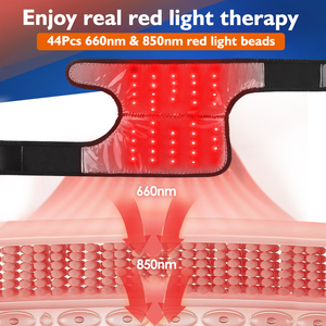 Regolatore ricaricabile senza fili 660nm & 850nm massaggiatore del ginocchio di terapia della luce rossa - Product Image 3