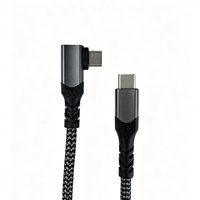 Cable USB C a USB C Trenzado de Fabricante de Cables, Transferencia de Datos de 10 Gbps, Carga Rápida PD de 100 W, 90 °   Cable USB C Trenzado Resistente