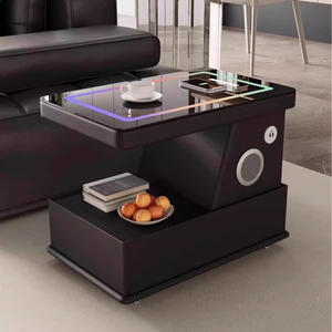 Tất cả gỗ rắn di chuyển bàn cà phê hiện đại đơn giản bên tủ ánh sáng sang trọng phòng khách phong cách Ý tối giản sofa bên bảng - Product Image 2