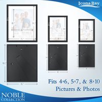 Pabrik luar negeri Logo sesuai pesanan 4X6 5X7 8X10 bingkai foto dinding gantung rumah dekoratif Mdf hitam bingkai foto kayu