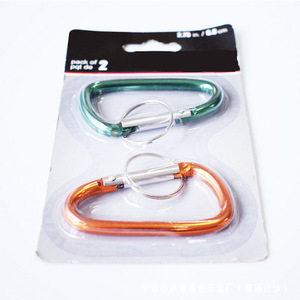 D Type Carabiner Hook Outdoor Camping Tent Accessory Set With Locking Mechanism For <b>Tarp</b> Rope Secure Fastening - Product Image 2