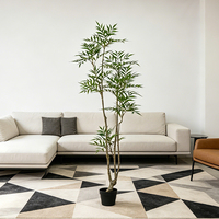 Ornement d'intérieur en forme d'arbre Nandina Domestica artificiel, simulation bionique en plastique durable, type Banyan