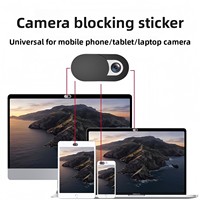 Cache-webcam ultra-fin personnalisé Trendybay avec protection coulissante pour ordinateur portable, tablette et téléphone portable – Confidentialité et sécurité garanties