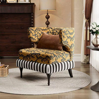 Fauteuil de salon, chaise longue en bois massif, fauteuil de détente, chaise individuelle pour chambre et salon