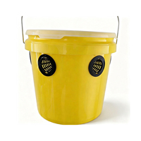 Piège à mouches réutilisable pour extérieur, seau attrape-mouches jaune, piège à mouches suspendu pour jardin, patio, ferme, lutte antiparasitaire