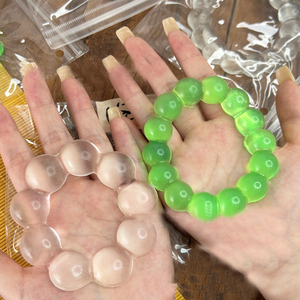 สร้อยข้อมือลูกปัดสไตล์จีนขนาด 8.5 ซม. เนื้อนุ่มพิเศษ ของเล่นบีบ TPR พกพาสะดวก บรรเทาความเครียด ของขวัญสำหรับเด็กและผู้ใหญ่ - Product Image 1