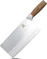 MSY BIGSUNNY Couteau à viande professionnel de 7 "Couteau de boucher chinois Couteau de chef à légumes avec manche en bois Couteau utilitaire en métal tranchant