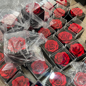 Vendita diretta in fabbrica bella rosa stabilizzata in portagioie collana di fiori eterni per il regalo di san valentino - Product Image 2