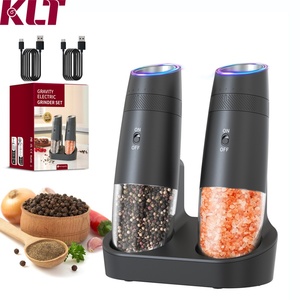 Molinillo de Pimienta Eléctrico Original de Fábrica, Molinillo de Especias con Carga por Base y Activación por Gravedad, Juego de Molinillos de Sal y Pimienta - Product Image 1