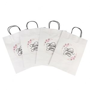 Custom Printed <b>Small</b> Sac En Papier Bolsas Papel Kraft Brown Kraft Paper Thank You Wedding Party Gift Bags - Product Image 5