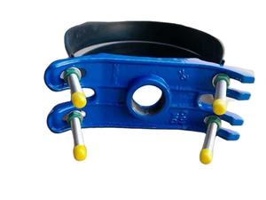 Abrazadera de Silla de Hierro Dúctil Galvanizado con Banda de Acero, Resistente a la Corrosión, de Alta Presión PN10/PN16, para Tuberías de PVC y Acero, 1 Pieza - Product Image 2