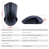 T-WOLF Q2 mouse nirkabel murah 2.4GH mouse saku mini optik sederhana untuk laptop komputer bisnis kantor