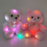 Mainan boneka beruang Teddy, cahaya LED 23cm pencahayaan Hari Valentine