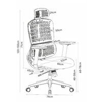 Chaise de bureau ergonomique en maille à dossier haut, moderne, pivotante, avec appui-tête réglable, de luxe, personnalisation usine, vente en gros