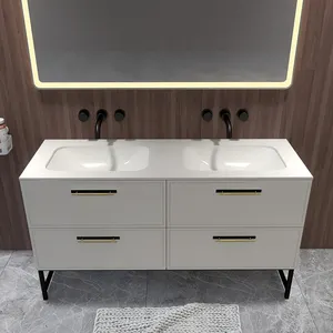 スイスのデザイナーがデザインしたWiselinkカスタマイズイタリアンミニマリスト壁掛けバスルームキャビネット洗面化粧台