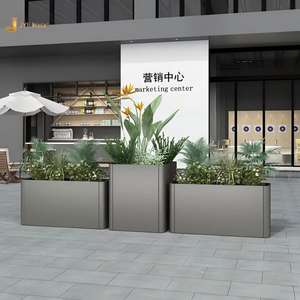 EX339 Modern Mirror Finish Stainless Steel Planter Box for High-End Residential Villa Office Building Hotel Landscape Decoration - Product Image 6