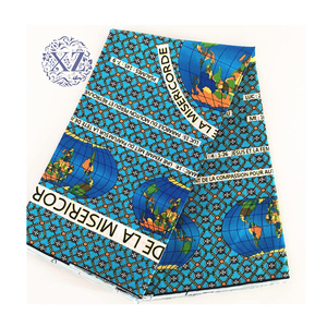 Tissu africain en coton ciré 100 % personnalisé en usine chinoise pour robes africaines - Product Image 1