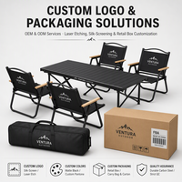 Ensemble de table et de chaises pliantes d'extérieur personnalisées avec logo, pour le camping, la restauration, les événements, la location d'hôtels et de restaurants